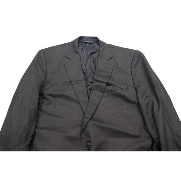 13-19 BROOKS BROTHERS Men's Fitzgerald 1818 Wool Suit Striped Black Size 42R/W36 - Picture 5 of 16
